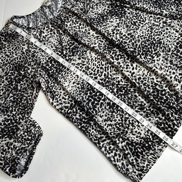 Anne Klein Women's 1X Black Gray 3/4 Sleeve Blouse - Picture 10 of 12